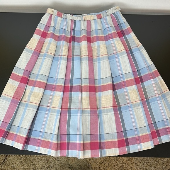 Vtg Pendleton Pleated Virgin Wool A-Line Skirt Size 18 Classic Academia - Picture 9 of 9